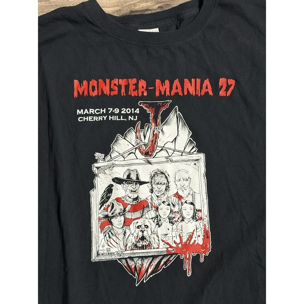 Monster Mania Con 27 T-Shirt Cherry Hill NJ 2014 Vintage Horror 3XL RARE 675
